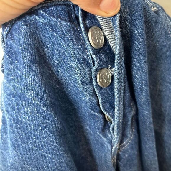 Lisa Says Gah! 100% Cotton Button Fly Cropped Straight Leg Jeans Size 6 - Picture 9 of 13